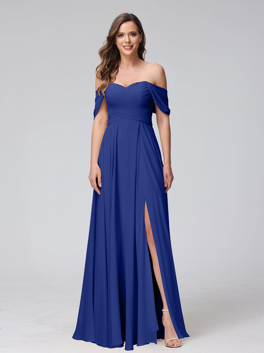 Yvette Royal Blue side view bridesmaid dress