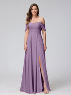 Yvette Wisteria back view bridesmaid dress