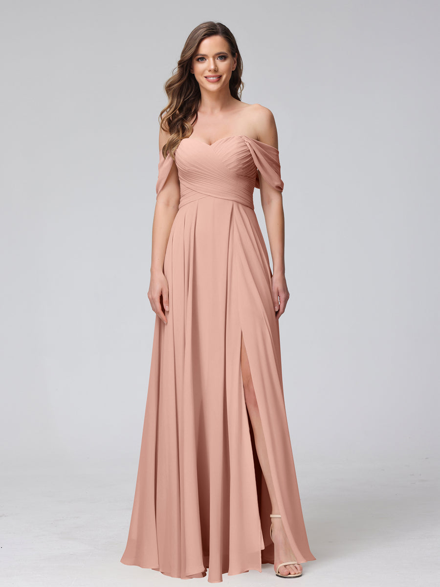 Yvette Dusty Rose front view bridesmaid dress