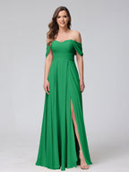 Yvette Forest Green front view bridesmaid dress