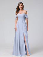 Yvette Lavender front view bridesmaid dress