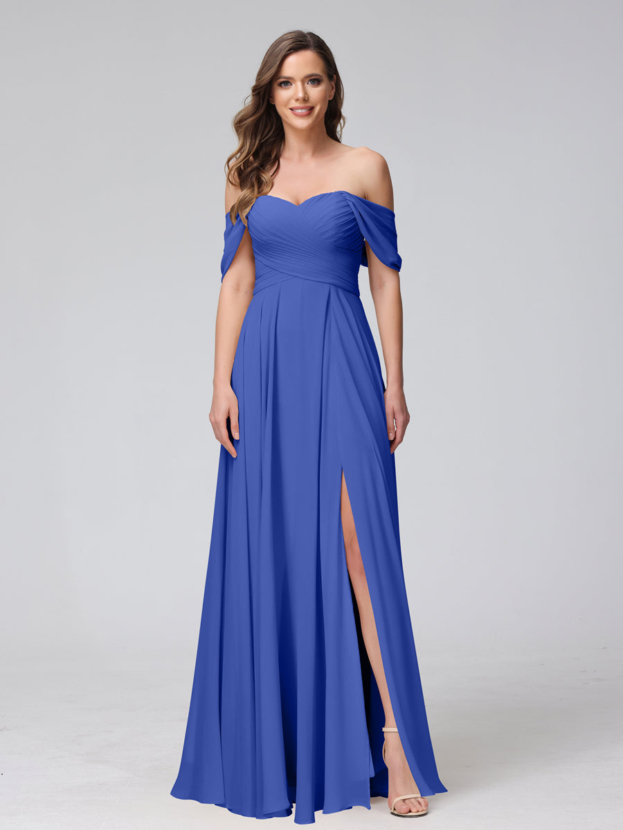 Yvette Royal Blue front view bridesmaid dress