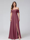 Yvette Plum front view bridesmaid dress