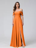 Yvette Orange front view bridesmaid dress