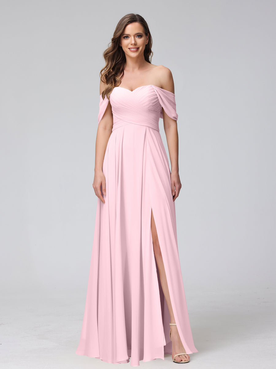 Yvette Rose Pink front view bridesmaid dress