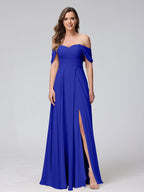 Yvette Royal Blue back view bridesmaid dress