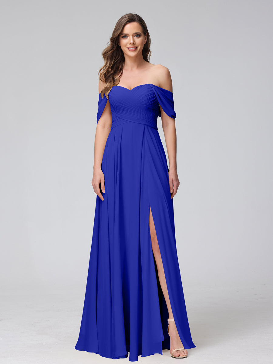 Yvette Royal Blue back view bridesmaid dress