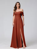 Yvette Rust front view bridesmaid dress