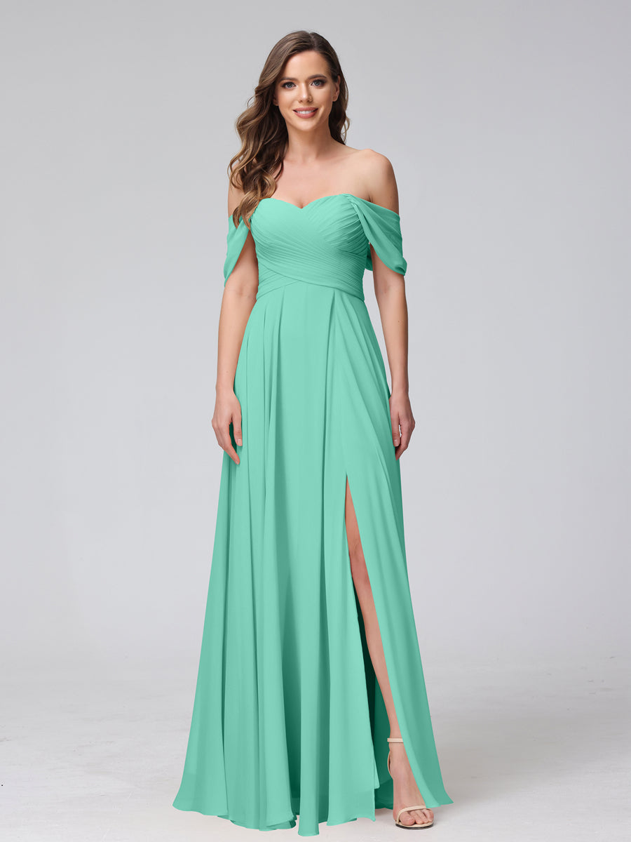 Yvette Pool Blue back view bridesmaid dress
