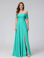 Yvette Turquoise back view bridesmaid dress