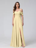 Yvette Yellow front view bridesmaid dress