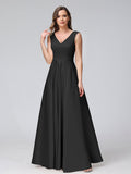 Renata Black front view bridesmaid dress