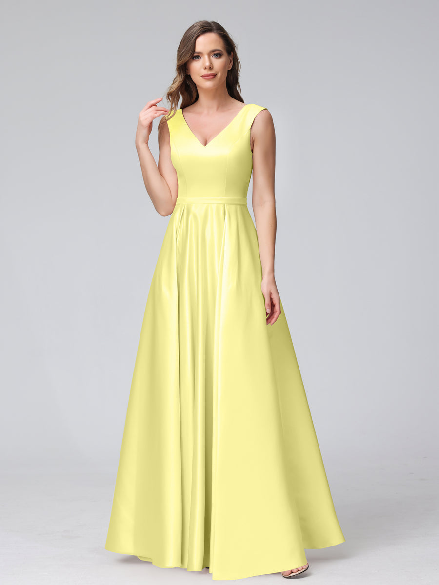 Renata Daffodil front view bridesmaid dress