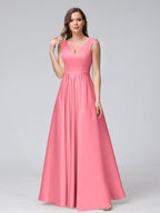 Renata Coral back view bridesmaid dress