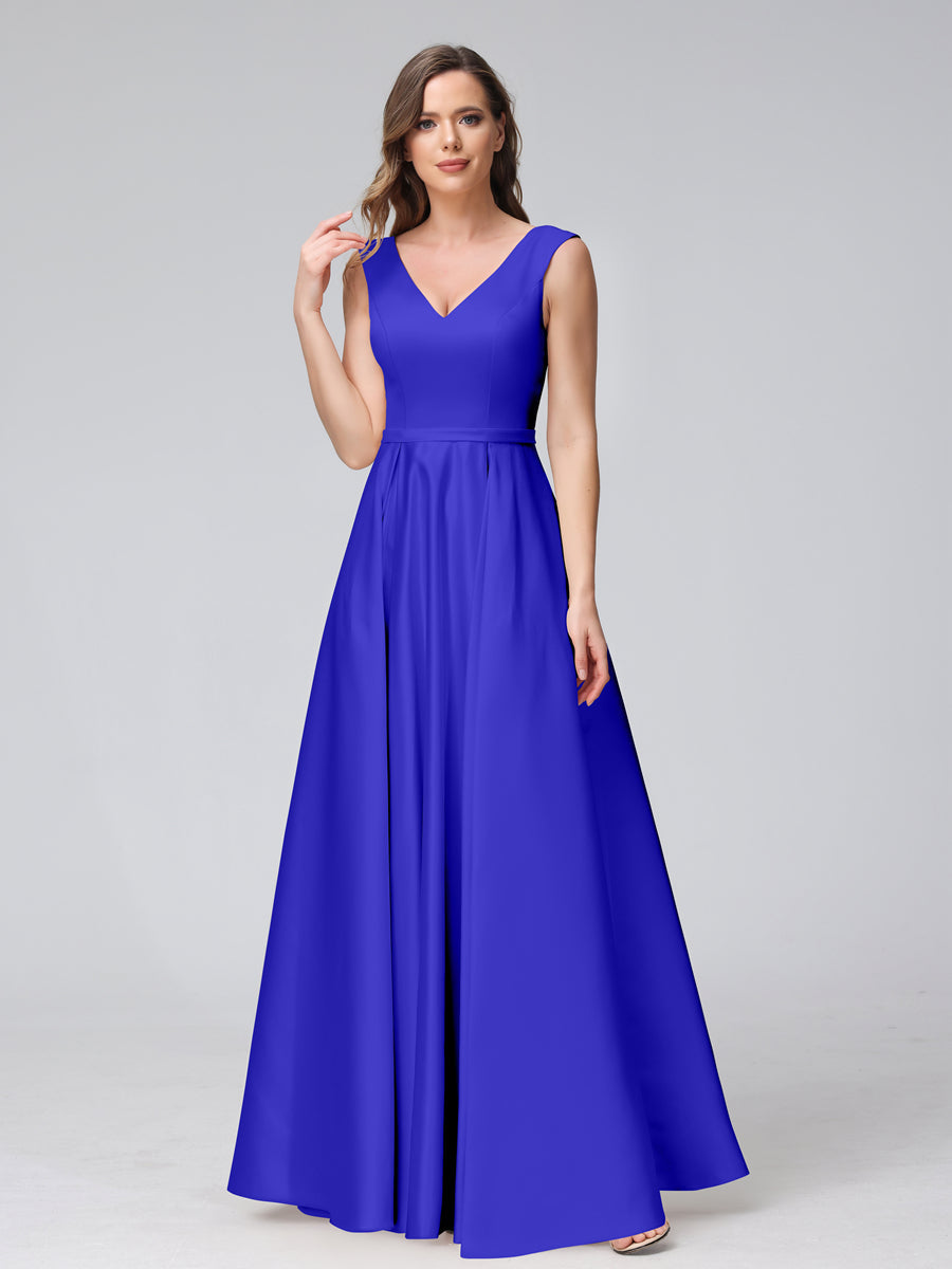Renata Royal Blue side view bridesmaid dress