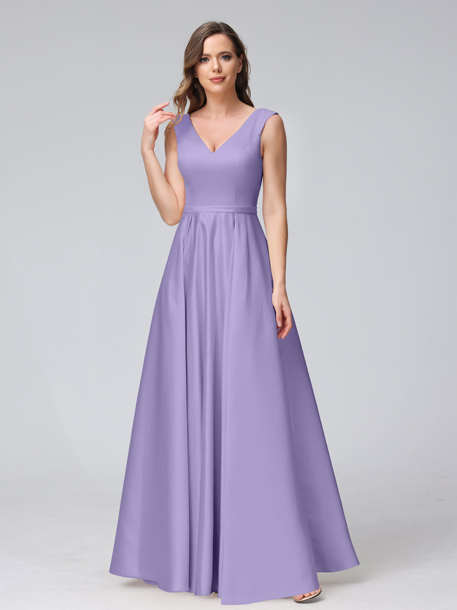 Renata Wisteria back view bridesmaid dress
