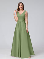 Renata Sage Green back view bridesmaid dress