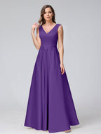 Renata Grape front view bridesmaid dress
