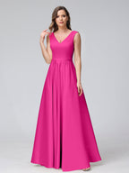 Renata Hot Pink front view bridesmaid dress
