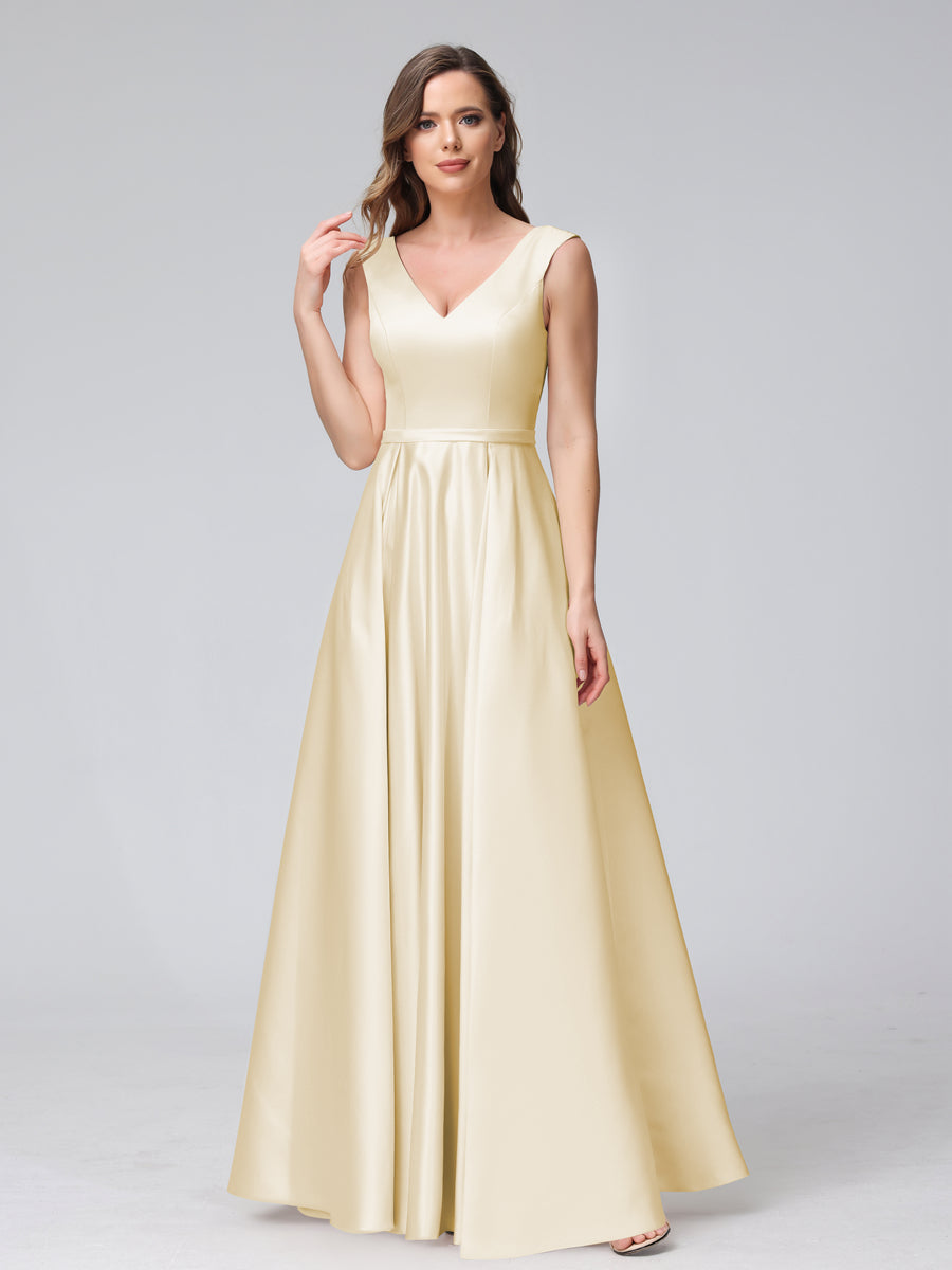Renata Champagne detail view 7 bridesmaid dress