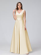 Renata Champagne detail view 7 bridesmaid dress