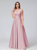 Renata Mauve front view bridesmaid dress