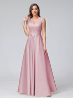 Renata Mauve front view bridesmaid dress