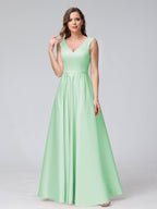 Renata Mint Green front view bridesmaid dress