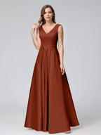 Renata Rust front view bridesmaid dress