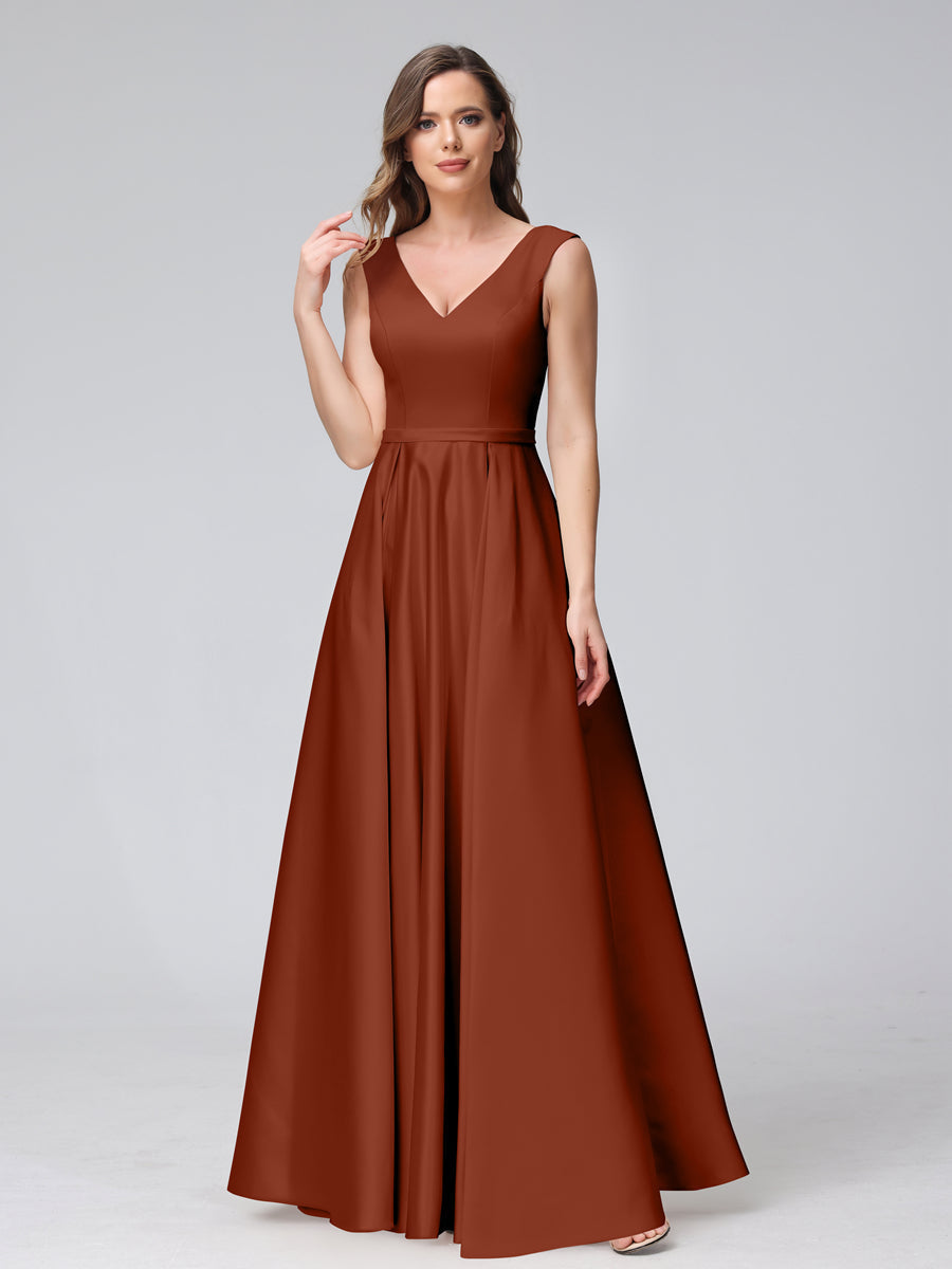 Renata Rust front view bridesmaid dress