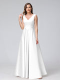Renata White front view bridesmaid dress