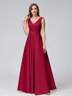 Renata Burgundy back view bridesmaid dress