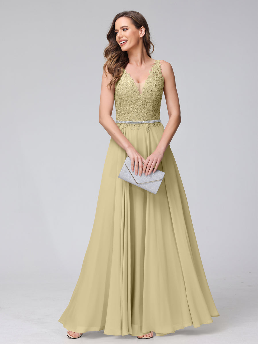 Brielle champagne alternate front view 2 prom dress