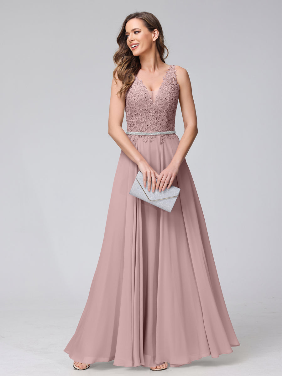Brielle dusty rose alternate front view 3 prom dress