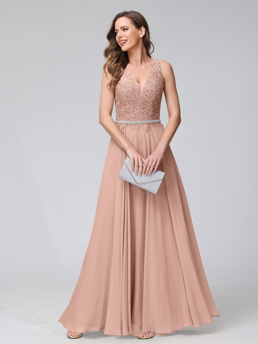 Brielle dusty rose alternate front view 2 prom dress
