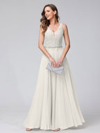 Brielle ivory alternate front view 2 prom dress