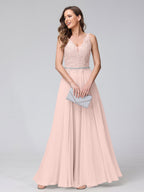 Brielle pearl pink alternate front view 2 prom dress