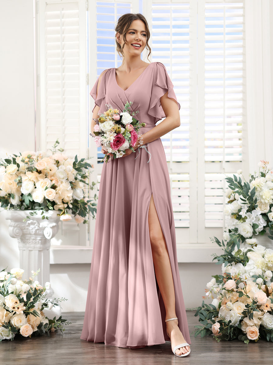 Valeria Dusty Rose detail view 7 bridesmaid dress