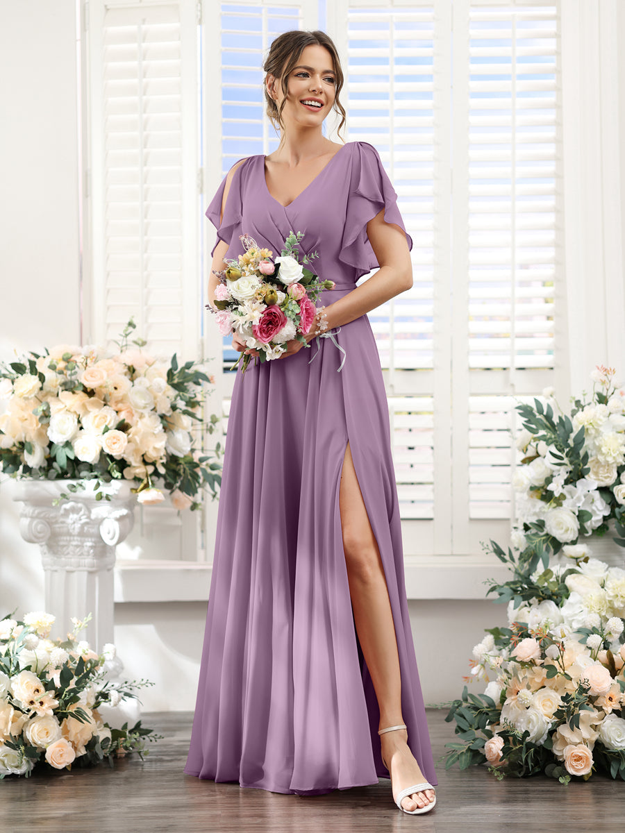 Valeria Wisteria back view bridesmaid dress