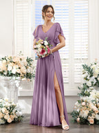Valeria Wisteria back view bridesmaid dress