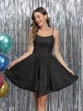 Tahlia black front view homecoming dress