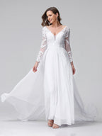 Delfina white side view wedding dress
