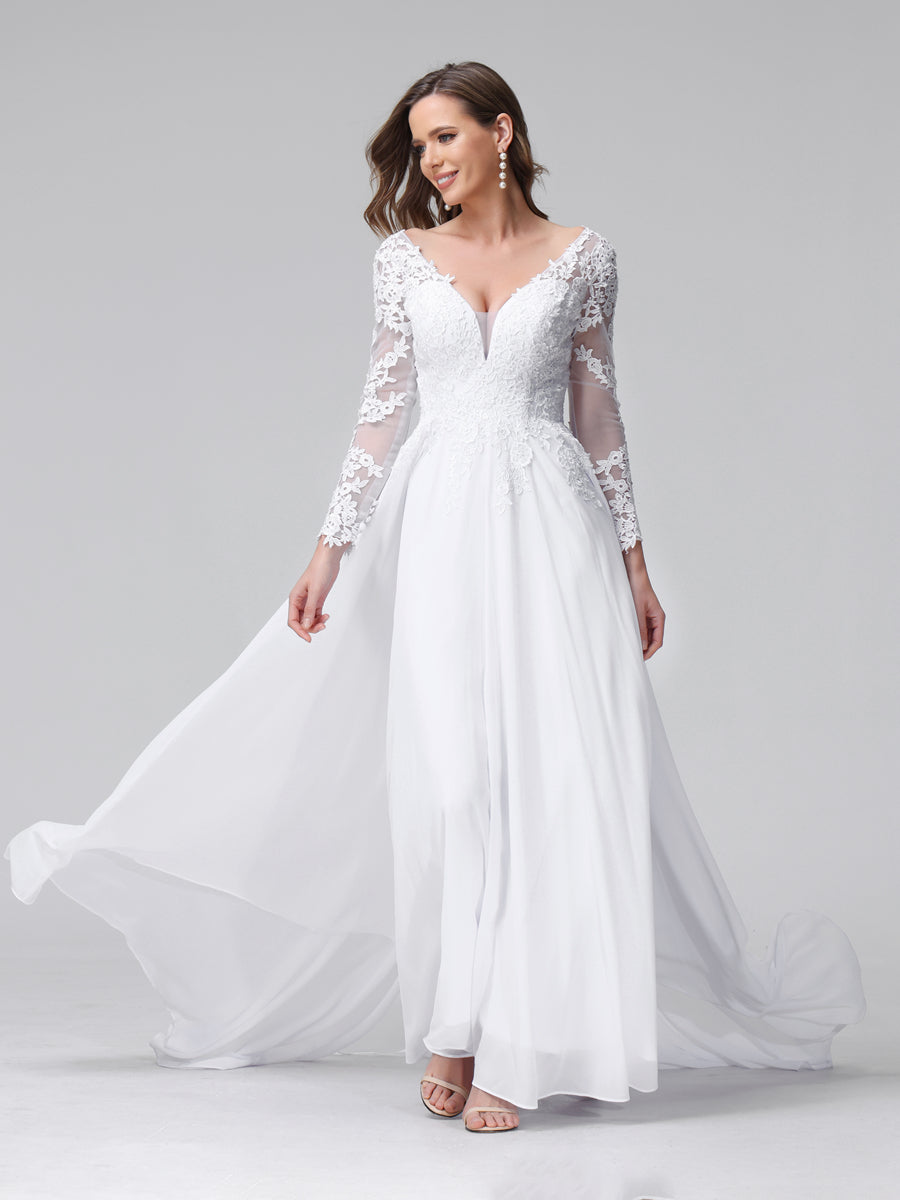 Delfina white side view wedding dress