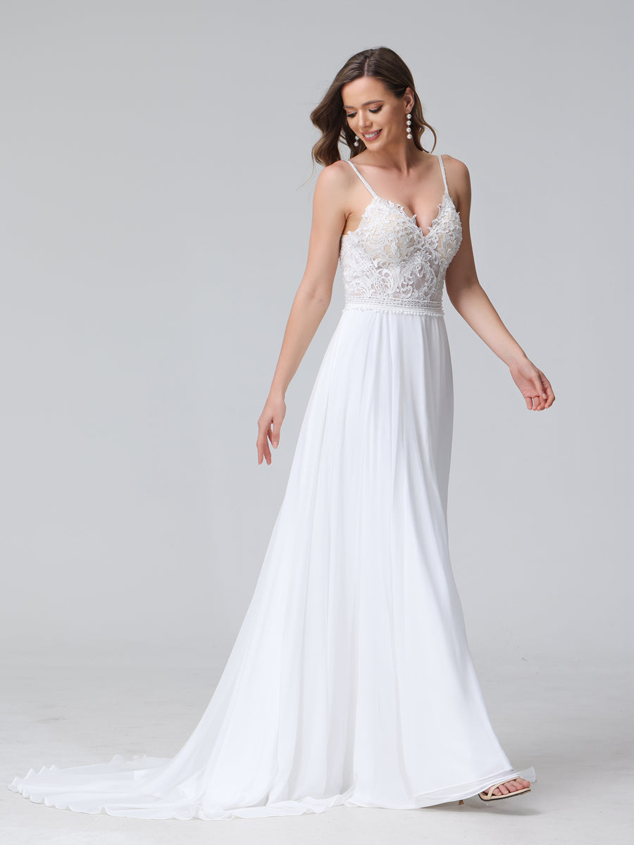 Fleurine white bodice detail wedding dress