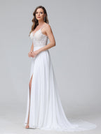 Fleurine white fabric detail wedding dress