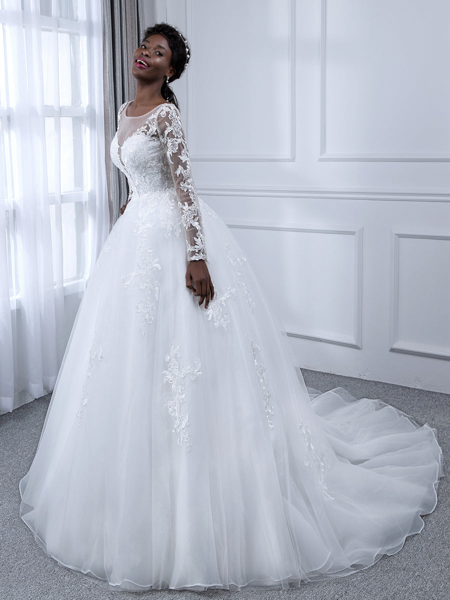 Blythe white front view wedding dress