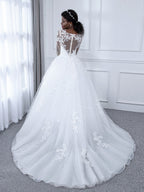 Blythe white back view wedding dress