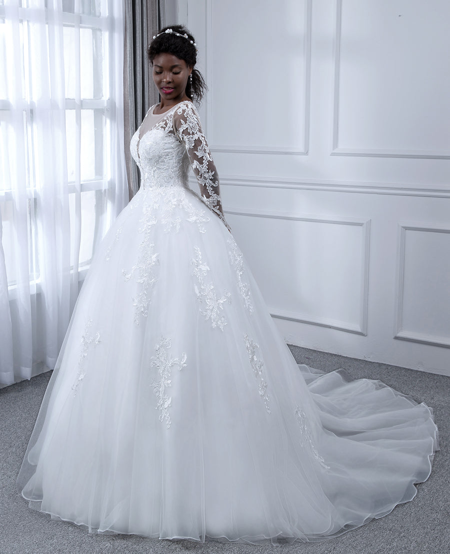 Blythe white alternate view wedding dress