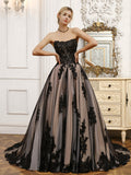 Galatea black front view wedding dress