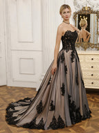 Galatea black detail view 1 wedding dress
